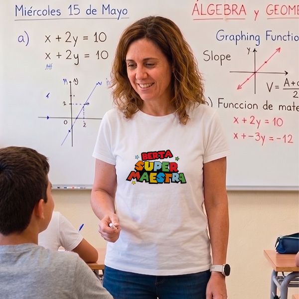 T-shirt Super Profe con Nomi personalizzati