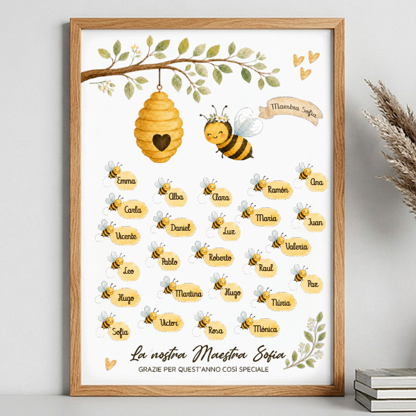 Poster per Insegnanti con Apine e Nomi personalizzati