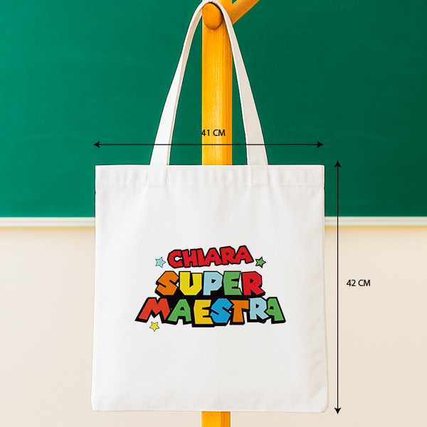 Tote Bag Super Profe con Nomi personalizzati