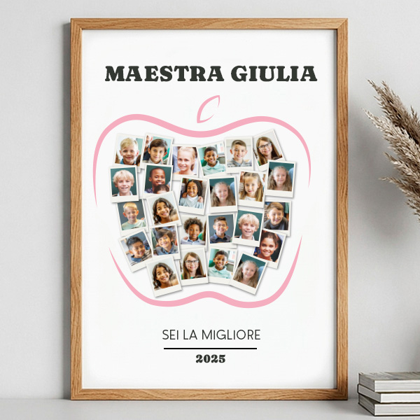 Poster Mela per Insegnanti con Foto Polaroid personalizzate