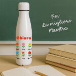 Miniatura di Borraccia Fiori con Nomi e Testo personalizzata