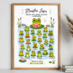 Poster per Insegnanti con Ranocchiette e Nomi personalizzati Miniatura di Poster per Insegnanti con Ranocchiette e Nomi personalizzati