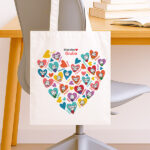 Miniatura di Tote Bag Cuori con Pupazzetti con Nomi personalizzata