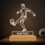 Lampada Giocatore di Calcio con Nome personalizzata Miniatura di Lampada Giocatore di Calcio con Nome personalizzata