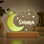 Miniatura di Lampada Infantile Luna a Colori con Nome personalizzata