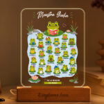 Lampada per Insegnante con Ranocchiette e Nomi Personalizzati Miniatura di Lampada per Insegnante con Ranocchiette e Nomi Personalizzati