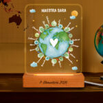 Miniatura di Lampada Pianeta per Insegnante con Nomi Personalizzati