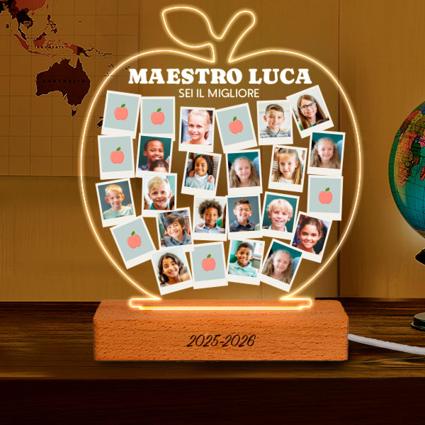 Lampada Mele con Foto Polaroid Personalizzate