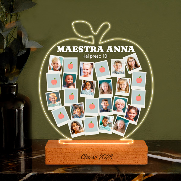 Lampada Mele con Foto Polaroid Personalizzate