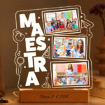Lampada per Insegnante con 3 Foto personalizzate Miniatura di Lampada per Insegnante con 3 Foto personalizzate