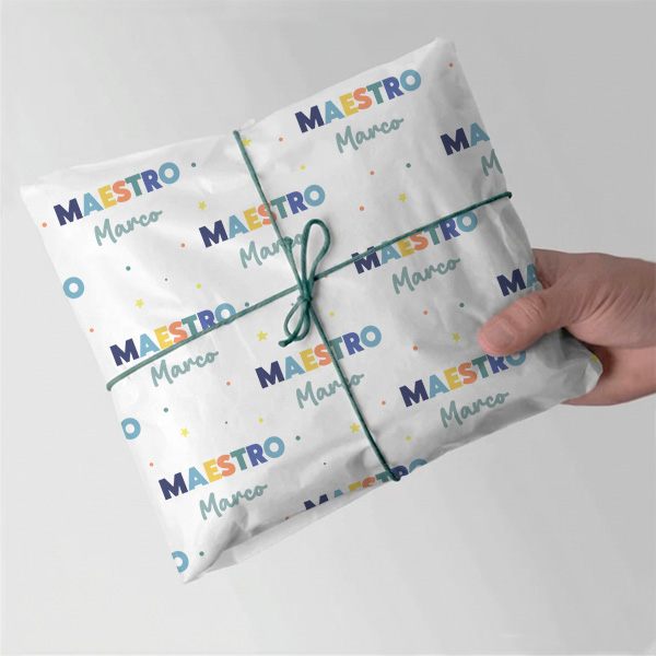 Carta Regalo Colorata per Insegnanti con Nome Personalizzato