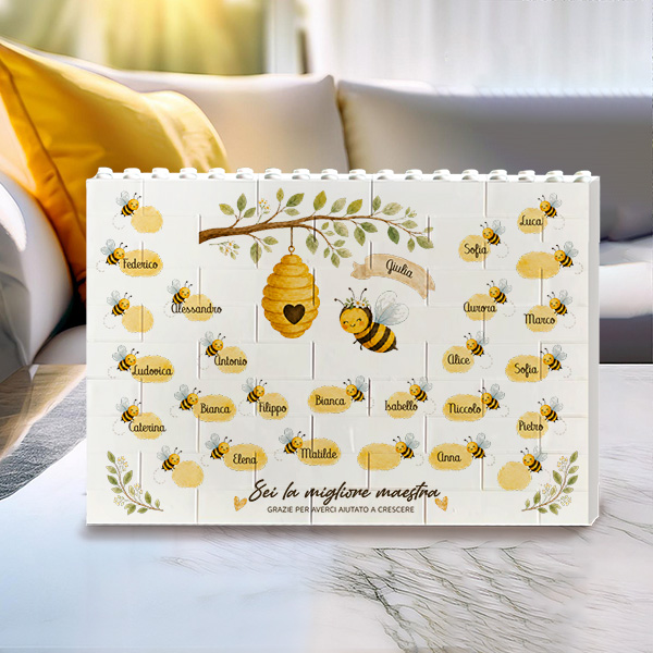 Puzzle di Blocchi con Apine e Nomi Personalizzati