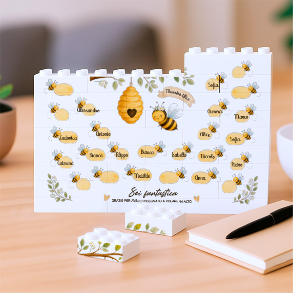 Puzzle di Blocchi con Apine e Nomi Personalizzati