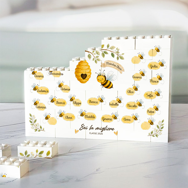 Puzzle di Blocchi con Apine e Nomi Personalizzati