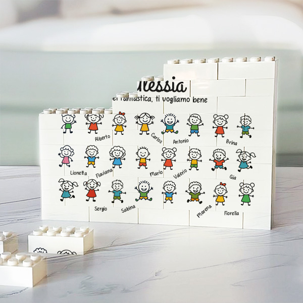 Puzzle di Blocchi con Omini e Nomi personalizzati