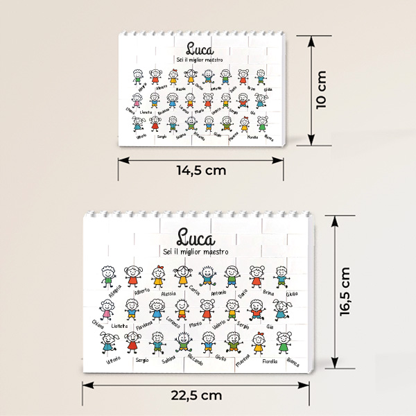 Puzzle di Blocchi con Omini e Nomi personalizzati