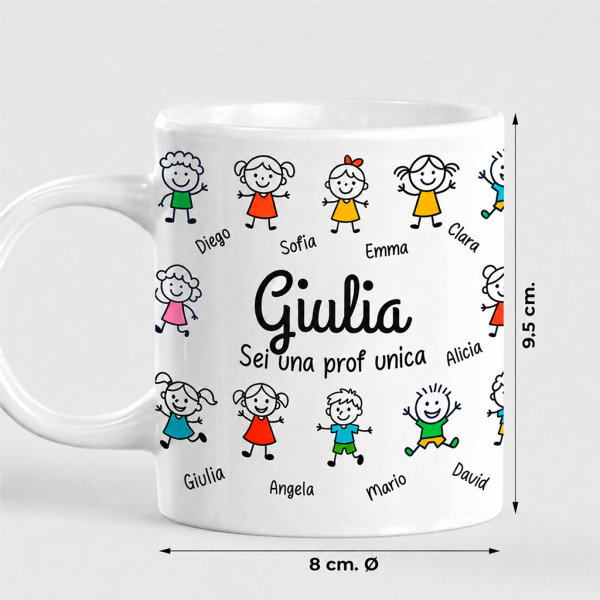 Tazza con Omini e Nomi personalizzati