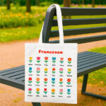 Miniatura di Tote Bag Fiori con Nomi personalizzata