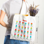Miniatura di Tote Bag Fiori con Nomi personalizzata