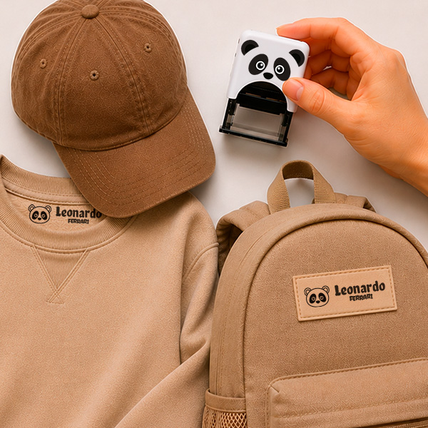 Timbro Personalizzato per Vestiti dei Bambini con Nome e Disegno Personalizzato