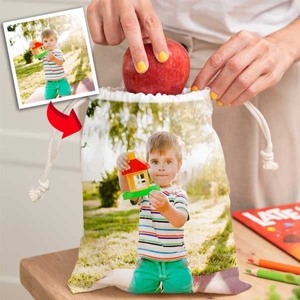 Zaino a Sacca per Bambini con Foto Personalizzato