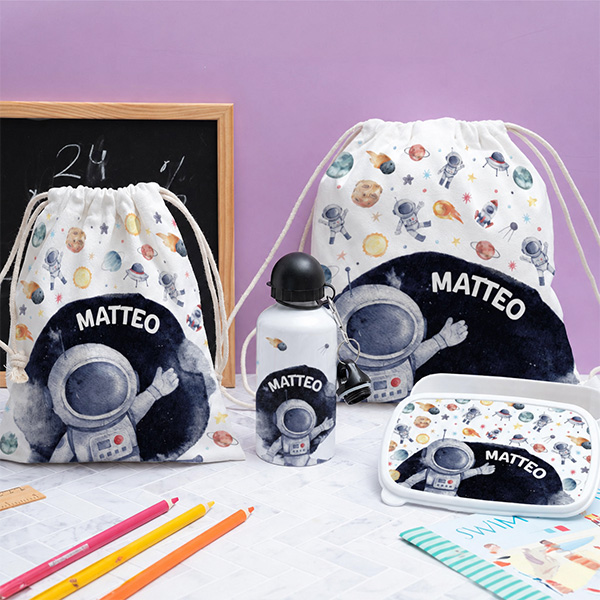 Borraccia per Bambini Astronauta nello Spazio Personalizzata