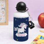 Borraccia per Bambini Unicorni Colorati Personalizzata Miniatura di Borraccia per Bambini Unicorni Colorati Personalizzata