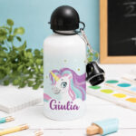 Miniatura di Borraccia per Bambini Unicorni Colorati Personalizzata