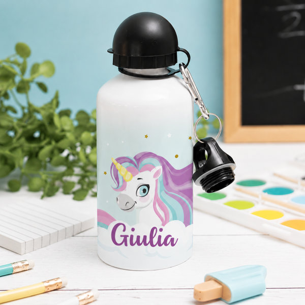 Borraccia per Bambini Unicorni Colorati Personalizzata