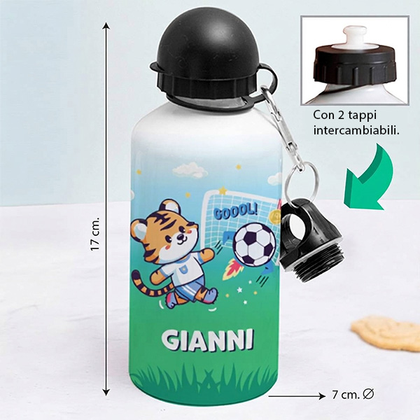 Borraccia per Bambini a Tema Calcio personalizzata