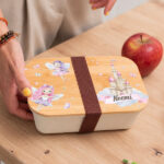 Miniatura di Portapranzo per Bambini con Coperchio in Legno Fate Personalizzato