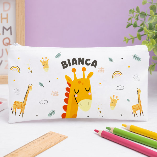 Astuccio per Bambini Animali Colorati Personalizzato