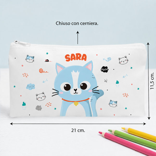 Astuccio per Bambini Animali Colorati Personalizzato