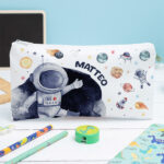 Astuccio per Bambini Astronauta nello Spazio Personalizzato Miniatura di Astuccio per Bambini Astronauta nello Spazio Personalizzato