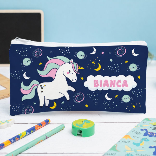 Astuccio per Bambini Unicorni Colorati Personalizzato