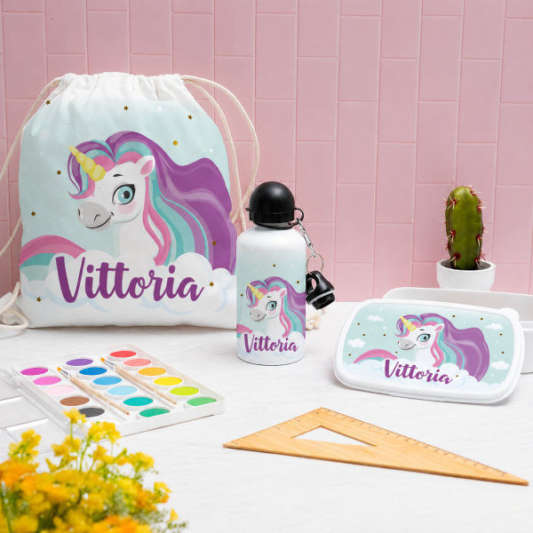 Astuccio per Bambini Unicorni Colorati Personalizzato