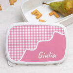 Portapranzo per Bambini Quadretti Personalizzato Miniatura di Portapranzo per Bambini Quadretti Personalizzato