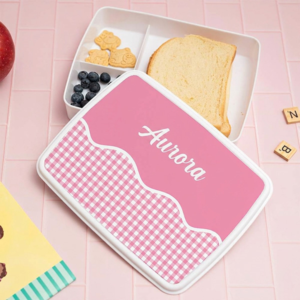 Portapranzo per Bambini Quadretti Personalizzato