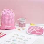 Miniatura di Portapranzo per Bambini Quadretti Personalizzato