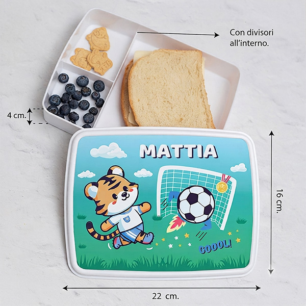 Portapranzo per Bambini a Tema Calcio personalizzato