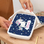 Miniatura di Portapranzo per Bambini Unicorni Colorati Personalizzato
