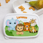 Miniatura di Portapranzo per Bambini con Animali della Giungla personalizzato