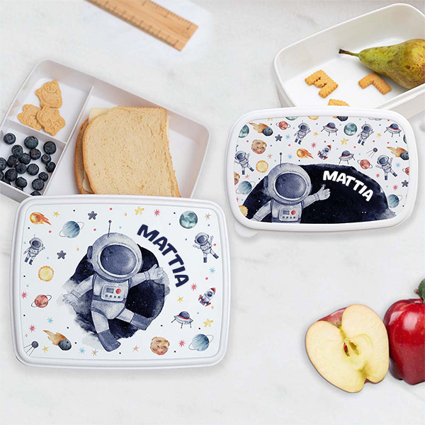 Portapranzo per Bambini con Astronauta nello Spazio personalizzato