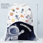 Miniatura di Zaino a Sacca per Bambini Astronauta nello Spazio Personalizzato
