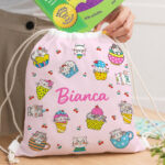 Zaino a Sacca per Bambini Gattini Personalizzato Miniatura di Zaino a Sacca per Bambini Gattini Personalizzato