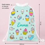 Miniatura di Zaino a Sacca per Bambini Gattini Personalizzato