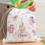 Zaino a Sacca per Bambini Fate Personalizzato Miniatura di Zaino a Sacca per Bambini Fate Personalizzato