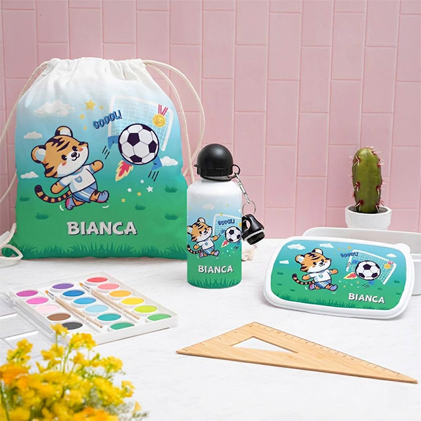 Zaino a Sacca per Bambini a Tema Calcio personalizzato
