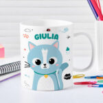 Miniatura di Tazza Infrangibile per Bambini Animali Colorati con Nome Personalizzata