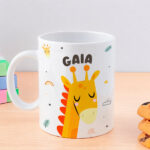 Miniatura di Tazza Infrangibile per Bambini Animali Colorati con Nome Personalizzata
